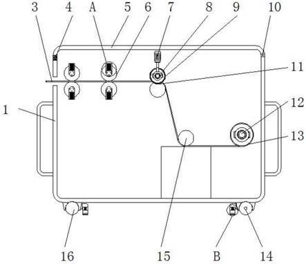 具備壓紙輥?zhàn)詣悠胶鈾C(jī)構(gòu)的復(fù)卷機(jī)的制作方法